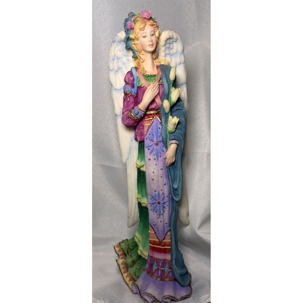 Lenox Angels Of Life Angel Of Peace 1997 11” Tall Resin Pencil Figurine Signed